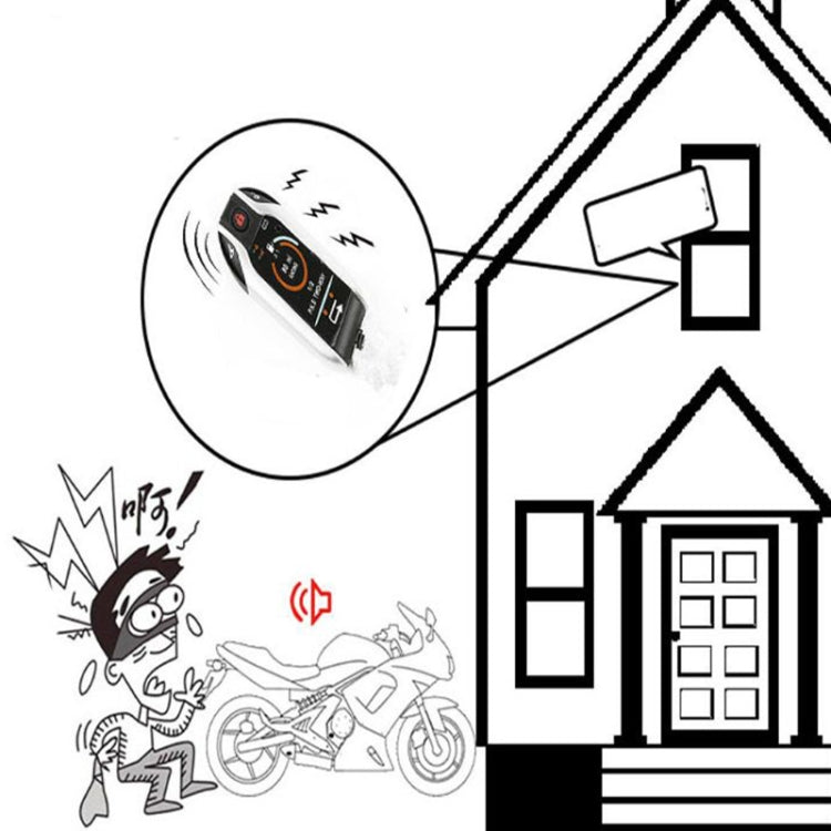Universal Motorcycle Alarm Bidirectional Anti-theft Device with Induction Remote Control - Theft Protection by PMC TechLife | Online Shopping South Africa | PMC TechLife