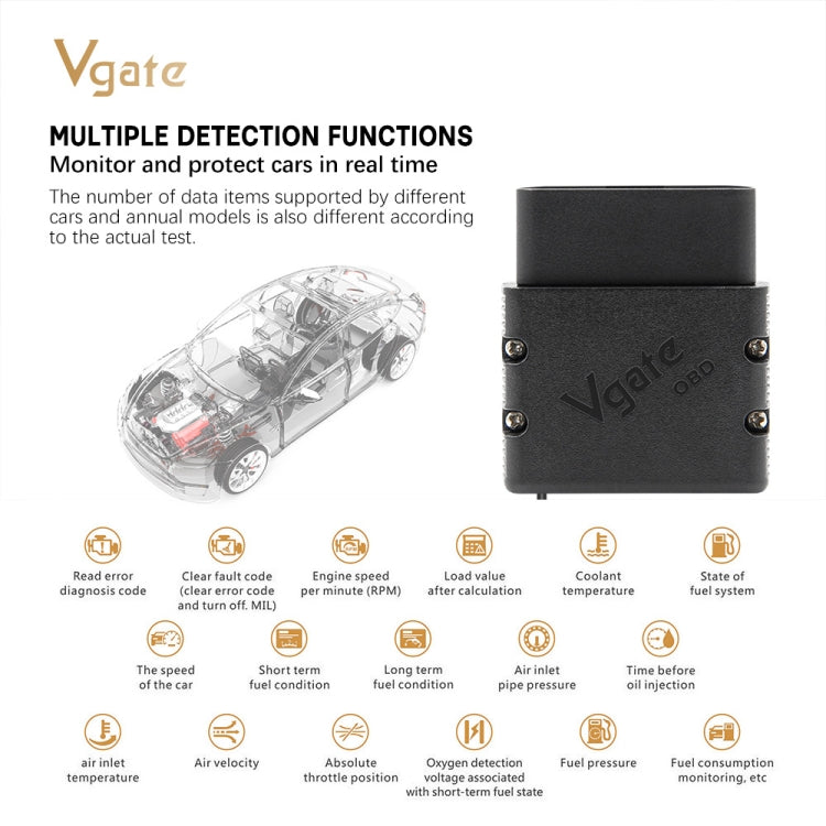 VLINKER MC V2.2 Bluetooth 3.0 Car OBD Fault Diagnosis Detector - Code Readers & Scan Tools by PMC Jewellery | Online Shopping South Africa | PMC Jewellery