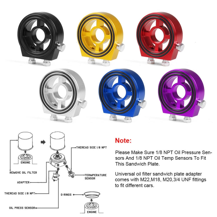 Car Modification Oil Temperature and Oil Pressure Gauge Adapter (Red) - Engine Fittings by PMC TechLife | Online Shopping South Africa | PMC TechLife