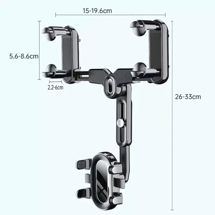 Snap-on Rearview Mirror Car Phone Holder In-Car Navigation Bracket - Car Holders by PMC TechLife | Online Shopping South Africa | PMC TechLife