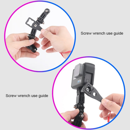 Cycling Helmet Adhesive Multi-Joint Arm Fixed Mount Set with J-Hook Buckle Mount & Adapter & Screw for DJI Osmo Action, GoPro HERO10 Black /9 Black / HERO8 Black /7 /6 /5 /5 Session /4 Session /4 /3+ /3 /2 /1, Xiaoyi and Other Action Cameras -  by PMC Jewellery | Online Shopping South Africa | PMC Jewellery