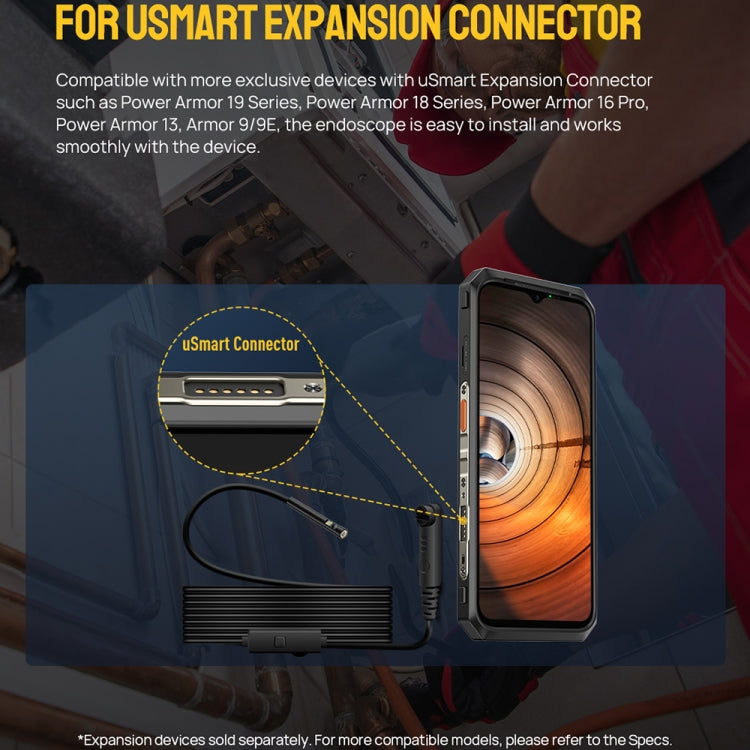Ulefone Endoscope E2 IP67 Waterproof Digital Endoscope for Ulefone Armor 9 / 9E / Power Armor 13 / 16 Pro / 18T / Armor Pad(Black) - free shipping - PMC TechLife - Order now!
