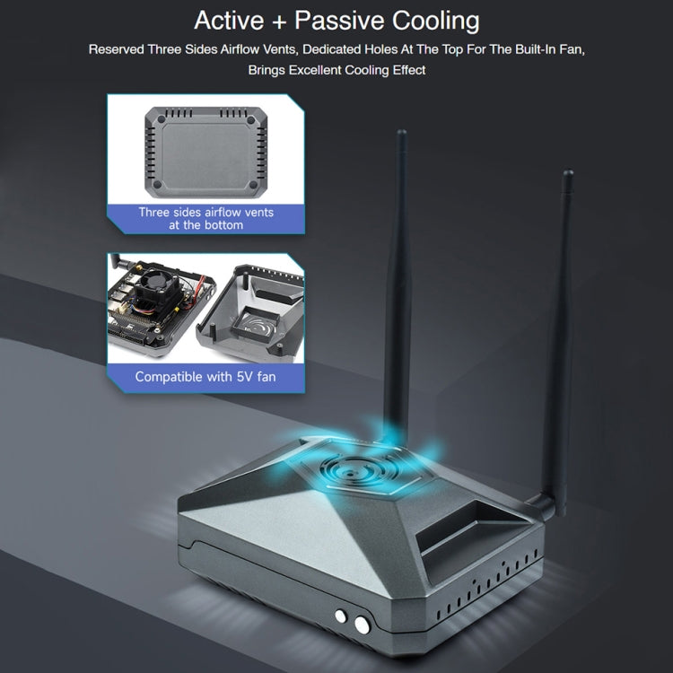 Waveshare Aluminum Case Type F for Jetson Nano Development Kit - free shipping - PMC TechLife - Order now!