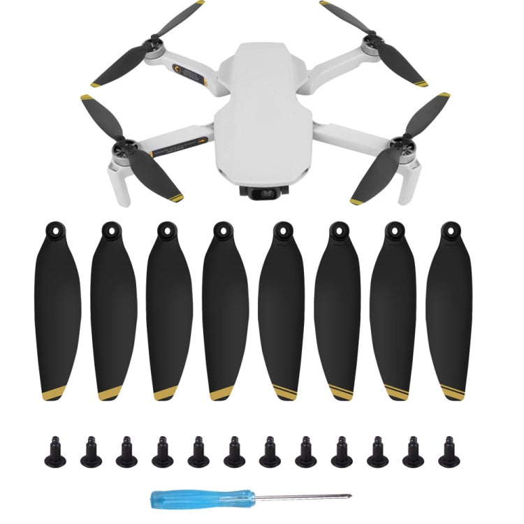 8 PCS/Set Sunnylife 4726F Low Noise Quick-release Wing Propellers for DJI Mini SE / Mini 2 / Mini 2 SE(Gold) - DIY Propeller by Sunnylife | Online Shopping South Africa | PMC TechLife | Buy Now Pay Later Mobicred