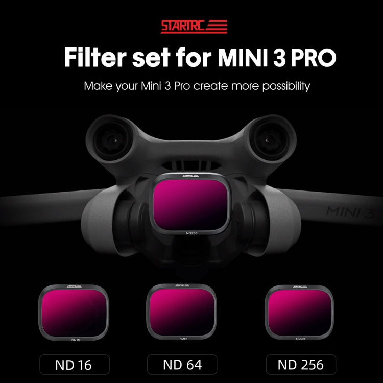 STARTRC 3 in 1 ND16 ND64 ND256 Lens Filter For DJI Mini 3 Pro - free shipping - PMC TechLife - Order now!