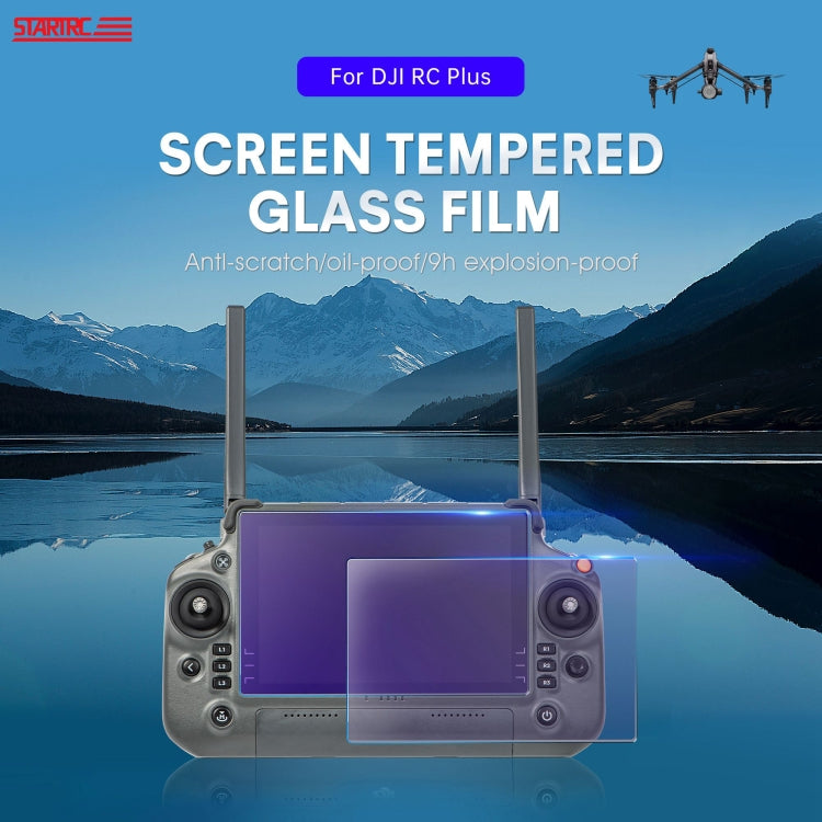 For DJI RC Plus with Screen STARTRC 3pcs Frosted Purple Eye Protection Tempered Glass Film - Others by STARTRC | Online Shopping South Africa | PMC Jewellery