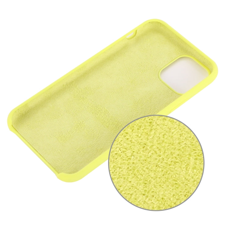 For iPhone 11 Solid Color Liquid Silicone Shockproof Case (Yellow) - iPhone 11 Cases by PMC TechLife | Online Shopping South Africa | PMC TechLife