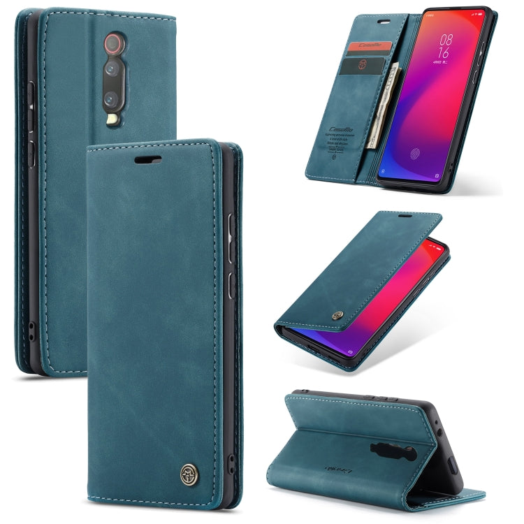 CaseMe-013 Multi-functional Retro Frosted Horizontal Flip Leather Case with Card Slot & Holder & Wallet For Xiaomi Mi 9T Pro / Redmi K20 Pro / Xiaomi Mi 9T / Redmi K20(Blue) - Xiaomi Cases by CaseMe | Online Shopping South Africa | PMC TechLife | Buy Now Pay Later Mobicred