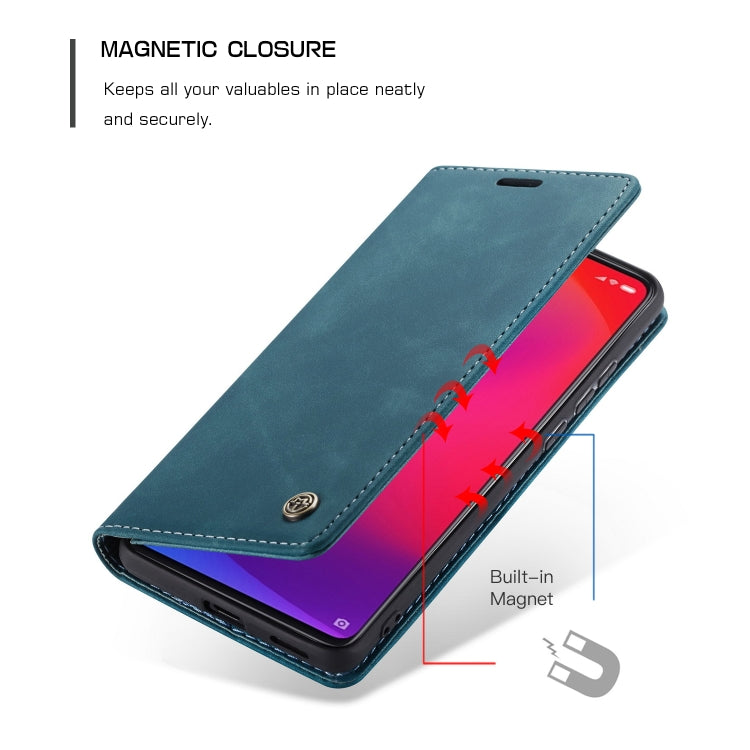 CaseMe-013 Multi-functional Retro Frosted Horizontal Flip Leather Case with Card Slot & Holder & Wallet For Xiaomi Mi 9T Pro / Redmi K20 Pro / Xiaomi Mi 9T / Redmi K20(Blue) - Xiaomi Cases by CaseMe | Online Shopping South Africa | PMC TechLife | Buy Now Pay Later Mobicred