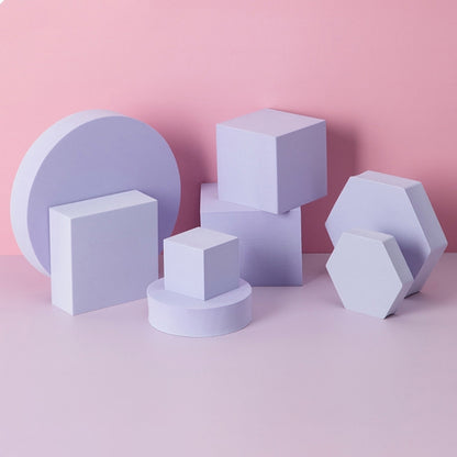 8 in 1 Different Sizes Geometric Cube Solid Color Photography Photo Background Table Shooting Foam Props(Purple) - Geometric Props by PMC Jewellery | Online Shopping South Africa | PMC Jewellery