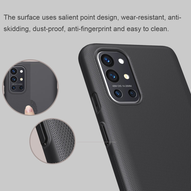 For OnePlus 9R NILLKIN Frosted Concave-convex Texture PC Protective Case(Black) - OnePlus Cases by NILLKIN | Online Shopping South Africa | PMC Jewellery