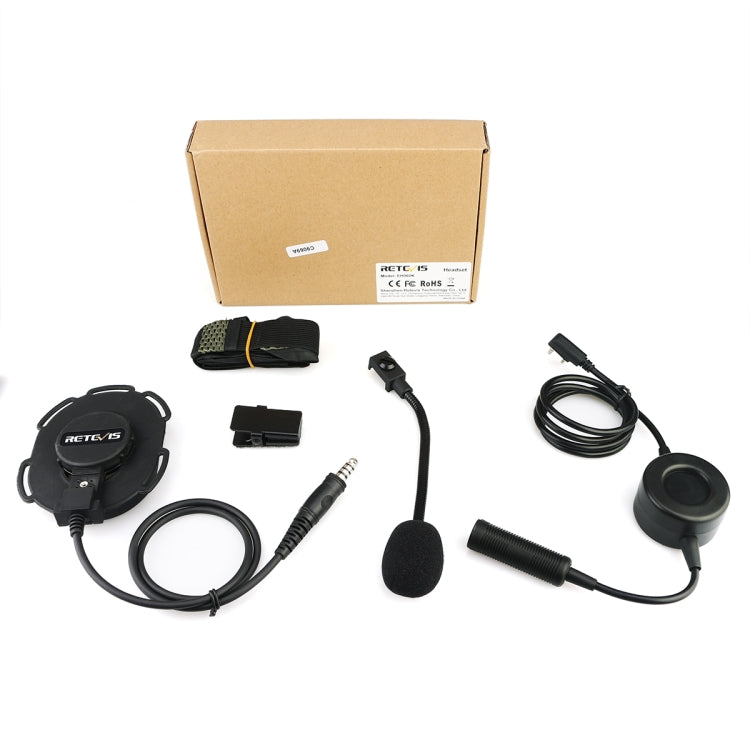 RETEVIS EH060K 2 Pin PPT Waterproof Tactical Military Headphone Microphone - free shipping - PMC TechLife - Order now!