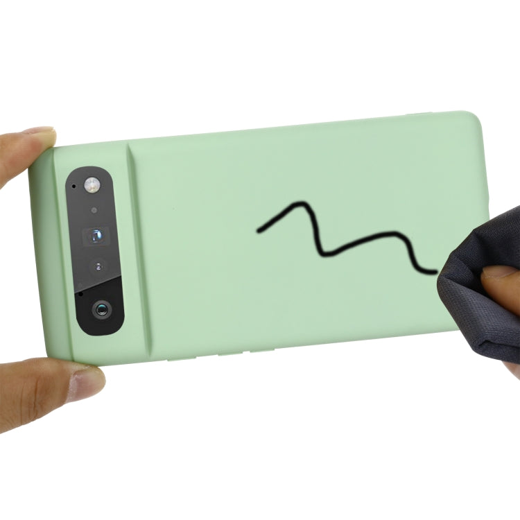 For Google Pixel 6 Pure Color Liquid Silicone Shockproof Full Coverage Case(Green) - Google Cases by PMC TechLife | Online Shopping South Africa | PMC TechLife | Buy Now Pay Later Mobicred