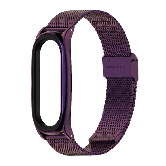 For Xiaomi Mi Band 6 / 5 / 4 / 3 Mijobs Milan Buckle Plus Stainless Steel Watch Band(Purple) - Watch Bands by MIJOBS | Online Shopping South Africa | PMC Jewellery | Buy Now Pay Later Mobicred