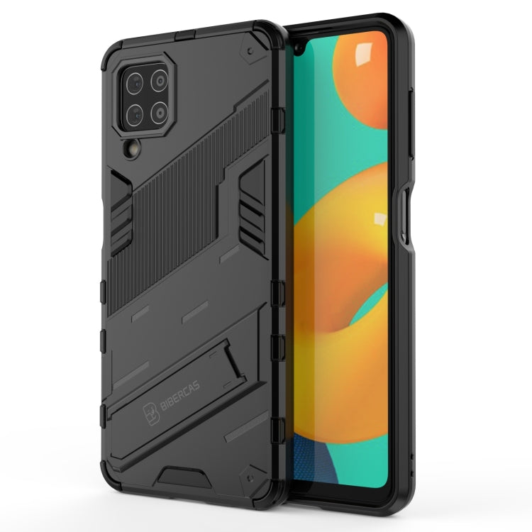 For Samsung Galaxy M32 Punk Armor 2 in 1 PC + TPU Shockproof Case with Invisible Holder(Black) - Galaxy Phone Cases by PMC Jewellery | Online Shopping South Africa | PMC Jewellery