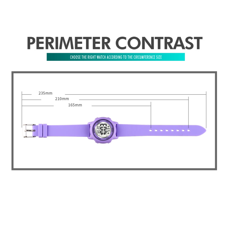 SKMEI 1721 Triplicate Round Dial LED Digital Display Luminous Silicone Strap Electronic Watch(Pink Blue) - LED Digital Watches by SKMEI | Online Shopping South Africa | PMC Jewellery | Buy Now Pay Later Mobicred