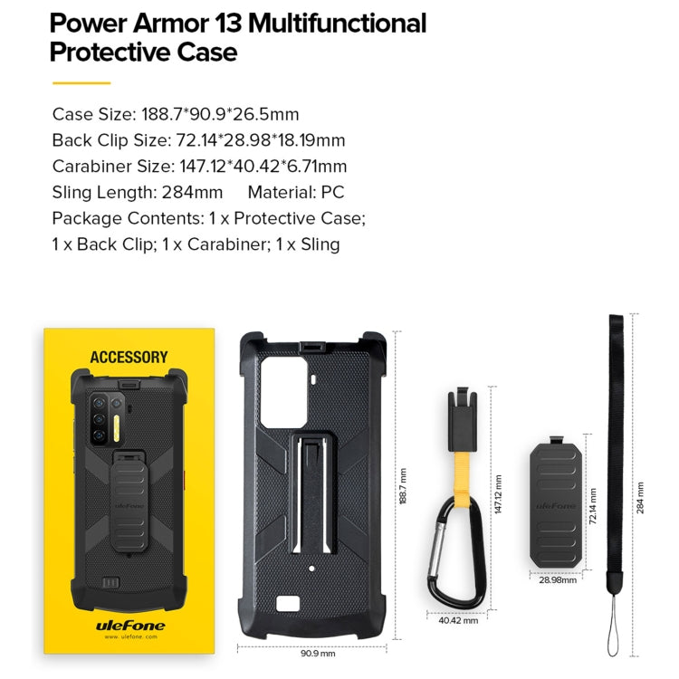 For Ulefone Power Armor 13 Ulefone Multifunctional TPU + PC Protective Case with Back Clip & Carabiner - More Brand by Ulefone | Online Shopping South Africa | PMC Jewellery