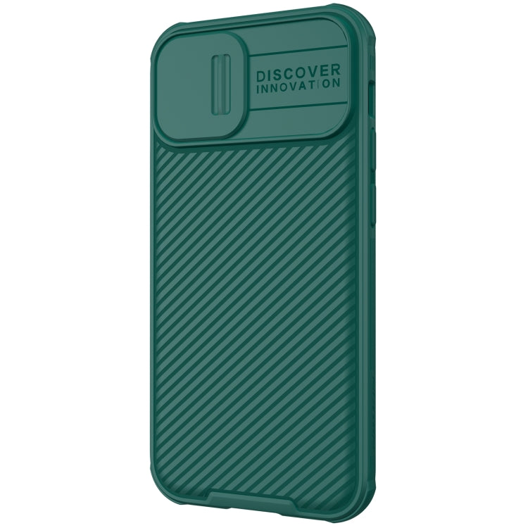 For iPhone 13 NILLKIN Black Mirror Pro Series Camshield Full Coverage Dust-proof Scratch Resistant Phone Case(Green) - iPhone 13 Cases by NILLKIN | Online Shopping South Africa | PMC Jewellery