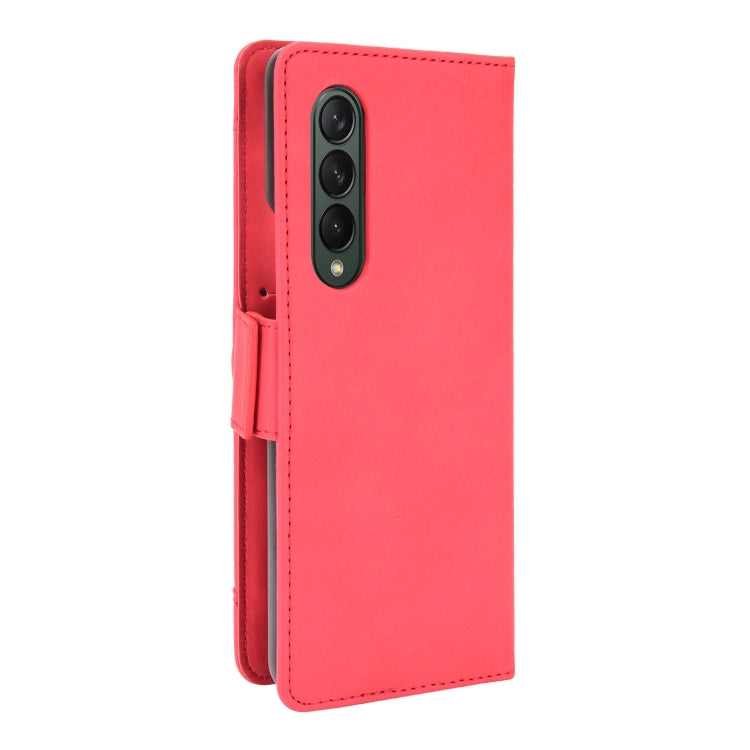 For Samsung Galaxy Z Fold3 5G Skin Feel Calf Pattern Horizontal Flip Leather Case with Holder & Card Slots & Photo Frame(Red) - Galaxy Phone Cases by GKK | Online Shopping South Africa | PMC Jewellery | Buy Now Pay Later Mobicred