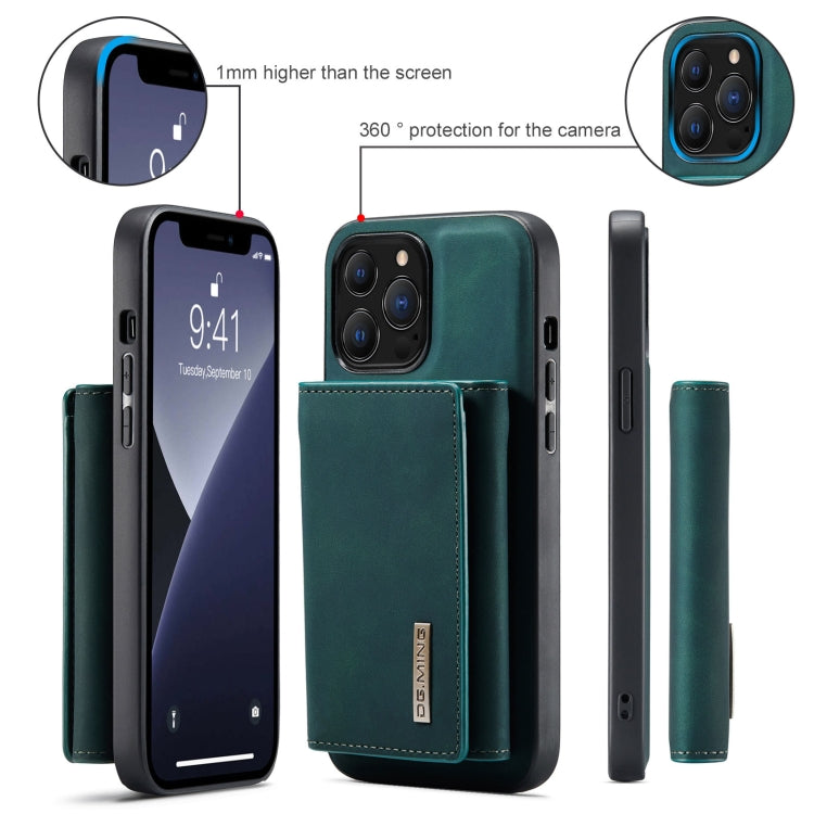 For iPhone 13 Pro Max DG.MING M1 Series 3-Fold Multi Card Wallet Shockproof Case with Holder Function (Green) - iPhone 13 Pro Max Cases by DG.MING | Online Shopping South Africa | PMC TechLife | Buy Now Pay Later Mobicred