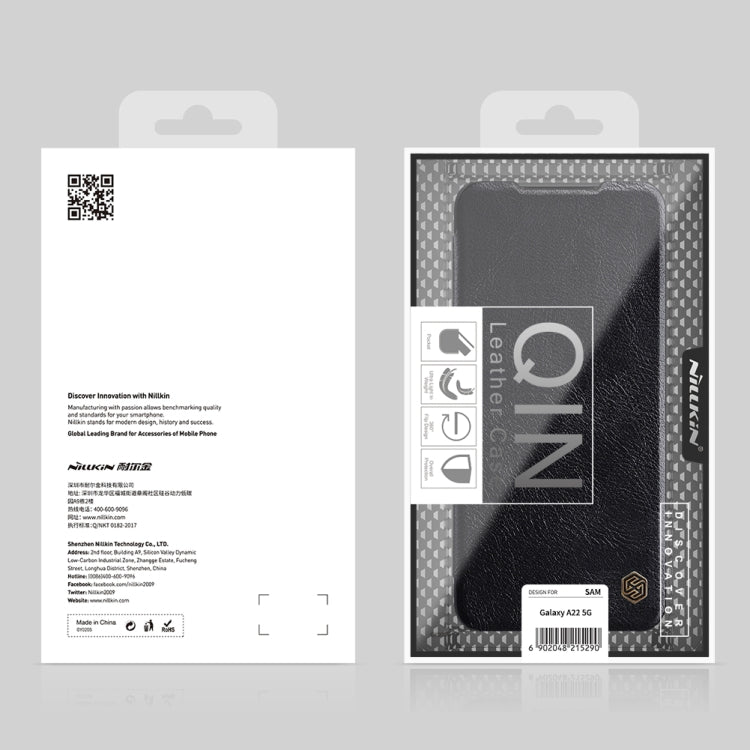 For Huawei P50 NILLKIN QIN Series Crazy Horse Texture Horizontal Flip Leather Case with Card Slot(Brown) - Huawei Cases by NILLKIN | Online Shopping South Africa | PMC Jewellery