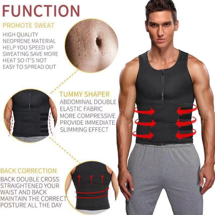 Neoprene Men Sport Body Shapers Vest Waist Body Shaping Corset, Size:S(Grey) -  by PMC Jewellery | Online Shopping South Africa | PMC Jewellery