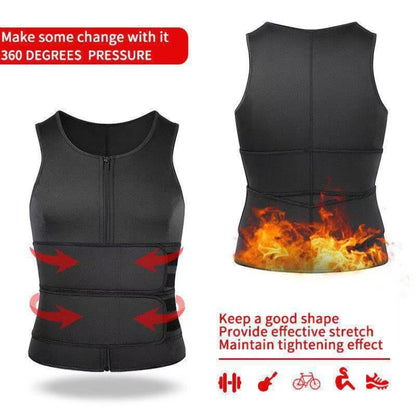 Neoprene Men Sport Body Shapers Vest Waist Body Shaping Corset, Size:XXXL(Grey) -  by PMC Jewellery | Online Shopping South Africa | PMC Jewellery