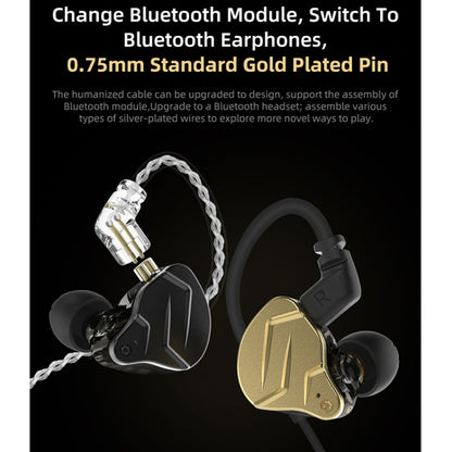KZ ZSN Pro X Ring Iron Hybrid Drive Metal In-ear Wired Earphone, Standard Version(Black) - In Ear Wired Earphone by KZ | Online Shopping South Africa | PMC Jewellery