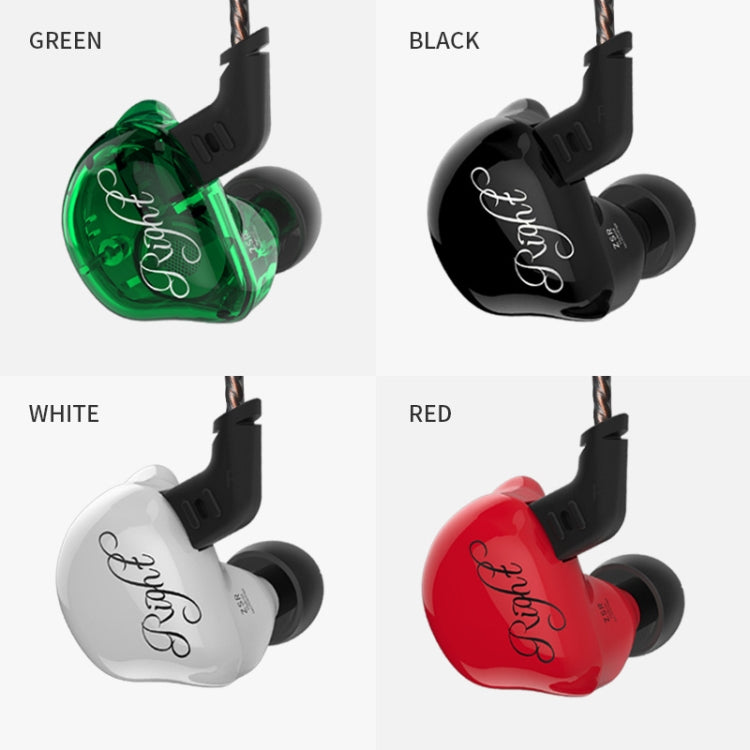 KZ ZSR 6-unit Ring Iron In-ear Wired Earphone, Standard Version(Green) - In Ear Wired Earphone by KZ | Online Shopping South Africa | PMC Jewellery