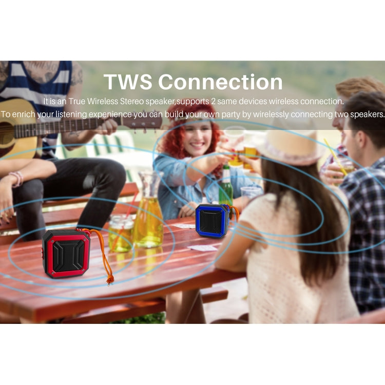 New Rixing NR-103 Mini TWS Bluetooth Speaker with Lanyard(Black) - Mini Speaker by New Rixing | Online Shopping South Africa | PMC Jewellery