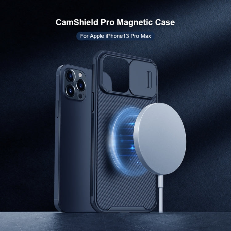 For iPhone 13 Pro NILLKIN CamShield Pro Magnetic Magsafe Case (Black) - iPhone 13 Pro Cases by NILLKIN | Online Shopping South Africa | PMC Jewellery