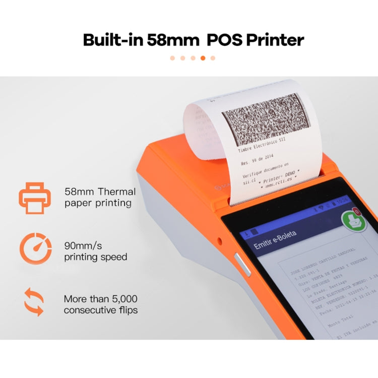 SGT-SP01 5.5 inch HD Screen Handheld POS Receipt Printer, Basic Version, UK Plug(Blue) - Receipt Printers by PMC TechLife | Online Shopping South Africa | PMC TechLife | Buy Now Pay Later Mobicred