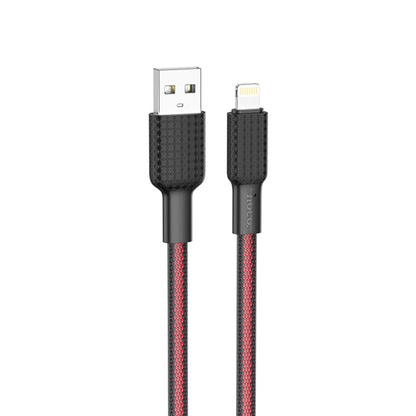 hoco X69 8 Pin Jaeger Charging Data Cable, Length: 1m(Black Red) - Normal Style Cable by hoco | Online Shopping South Africa | PMC Jewellery