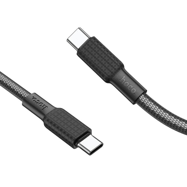hoco X69 60W Type-C / USB-C to Type-C / USB-C Jaeger Charging Data Cable, Length: 1m(Black White) - USB-C & Type-C Cable by hoco | Online Shopping South Africa | PMC Jewellery