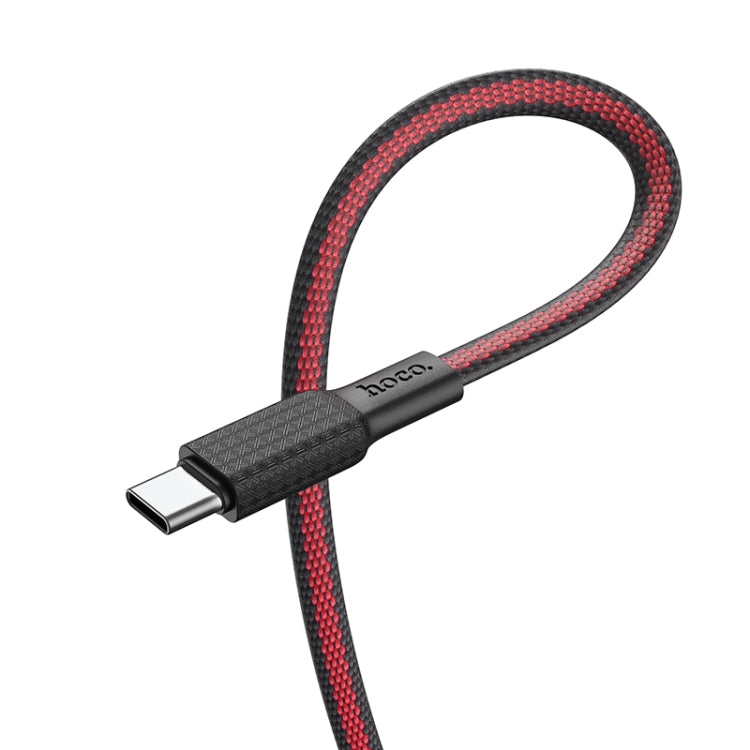 hoco X69 Type-C / USB-C Jaeger Charging Data Cable, Length: 1m(Black Red) - USB-C & Type-C Cable by hoco | Online Shopping South Africa | PMC Jewellery