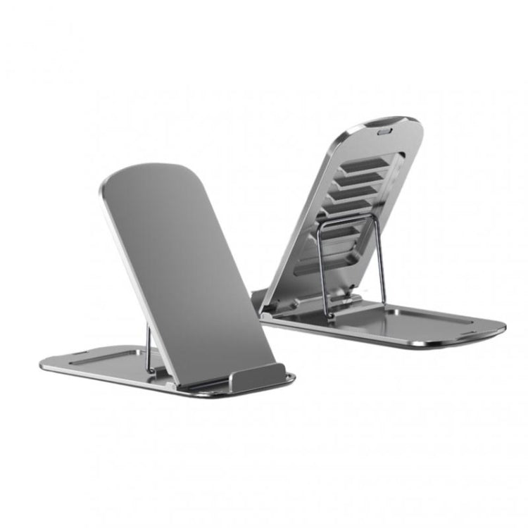 Aluminum Alloy Folding Phone Holder(Silver) - Desktop Holder by PMC Jewellery | Online Shopping South Africa | PMC Jewellery