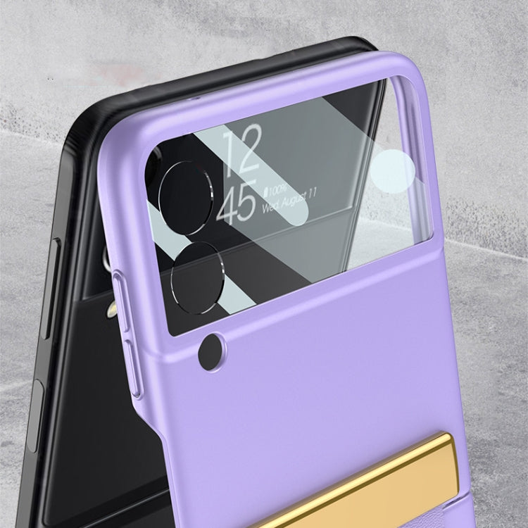 For Samsung Galaxy Z Flip3 5G GKK Ultra-thin Full Coverage Phone Case with Wristband(Purple) - Galaxy Phone Cases by GKK | Online Shopping South Africa | PMC Jewellery | Buy Now Pay Later Mobicred