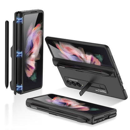 For Samsung Galaxy Z Fold3 5G GKK Magnetic Full Coverage Phone Flip Case with Pen Slot(Black) - Galaxy Phone Cases by GKK | Online Shopping South Africa | PMC Jewellery | Buy Now Pay Later Mobicred