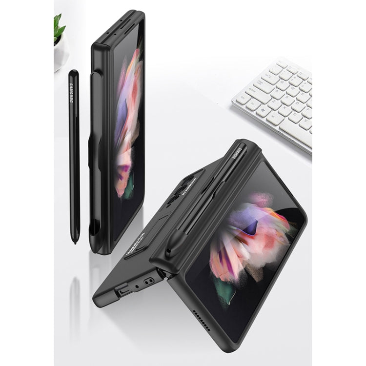 For Samsung Galaxy Z Fold3 5G GKK Magnetic Full Coverage Phone Flip Case with Pen Slot(Grey) - Galaxy Phone Cases by GKK | Online Shopping South Africa | PMC Jewellery