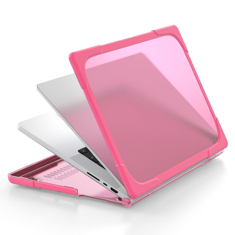 TPU + PC Two Color Laptop Protective Case For MacBook Pro 14.2 inch A2442 2021(Rose Red) - MacBook Pro Cases by PMC TechLife | Online Shopping South Africa | PMC TechLife | Buy Now Pay Later Mobicred