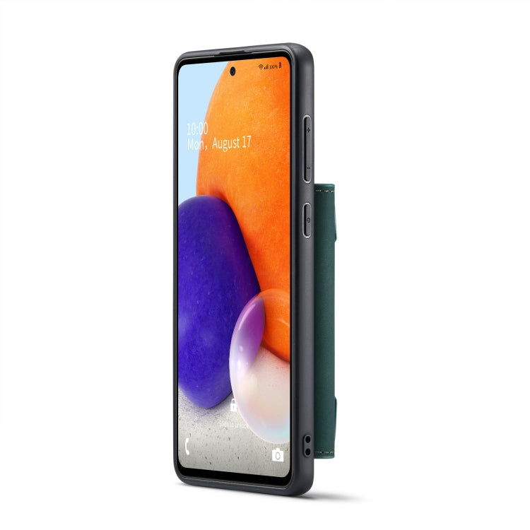 For Samsung Galaxy A73 5G DG.MING M2 Series 3-Fold Multi Card Bag + Phone Case(Green) - Galaxy Phone Cases by DG.MING | Online Shopping South Africa | PMC TechLife | Buy Now Pay Later Mobicred