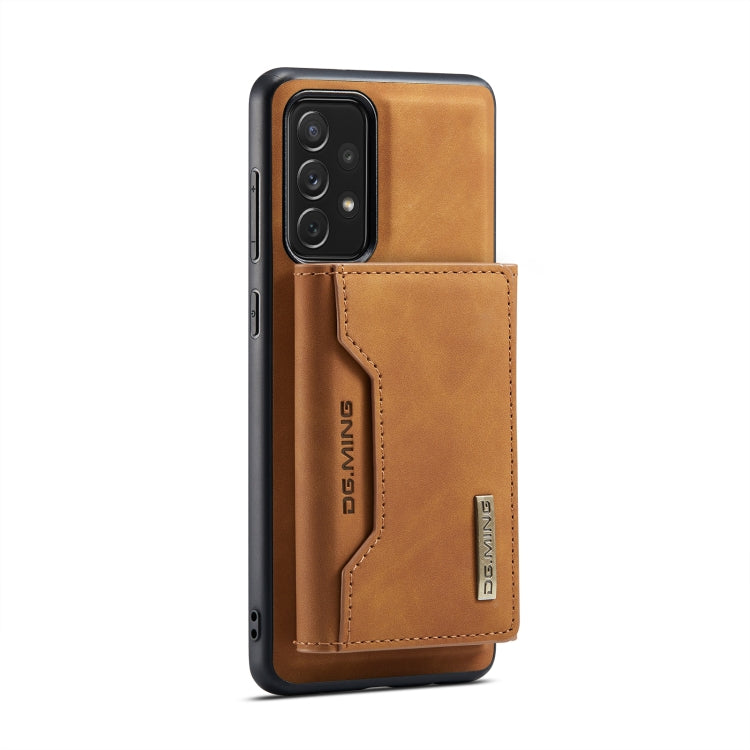 For Samsung Galaxy A73 5G DG.MING M2 Series 3-Fold Multi Card Bag + Phone Case(Brown) - Galaxy Phone Cases by DG.MING | Online Shopping South Africa | PMC TechLife | Buy Now Pay Later Mobicred