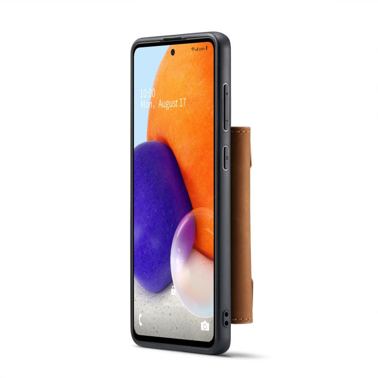 For Samsung Galaxy A73 5G DG.MING M2 Series 3-Fold Multi Card Bag + Phone Case(Brown) - Galaxy Phone Cases by DG.MING | Online Shopping South Africa | PMC TechLife | Buy Now Pay Later Mobicred