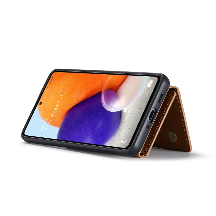 For Samsung Galaxy A73 5G DG.MING M2 Series 3-Fold Multi Card Bag + Phone Case(Brown) - Galaxy Phone Cases by DG.MING | Online Shopping South Africa | PMC TechLife | Buy Now Pay Later Mobicred
