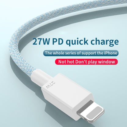 27W PD USB-C / Type-C to 8 Pin Fast Charging Braided Data Cable, Cable Length: 1m(Grey) - 2 in 1 Cable by PMC Jewellery | Online Shopping South Africa | PMC Jewellery