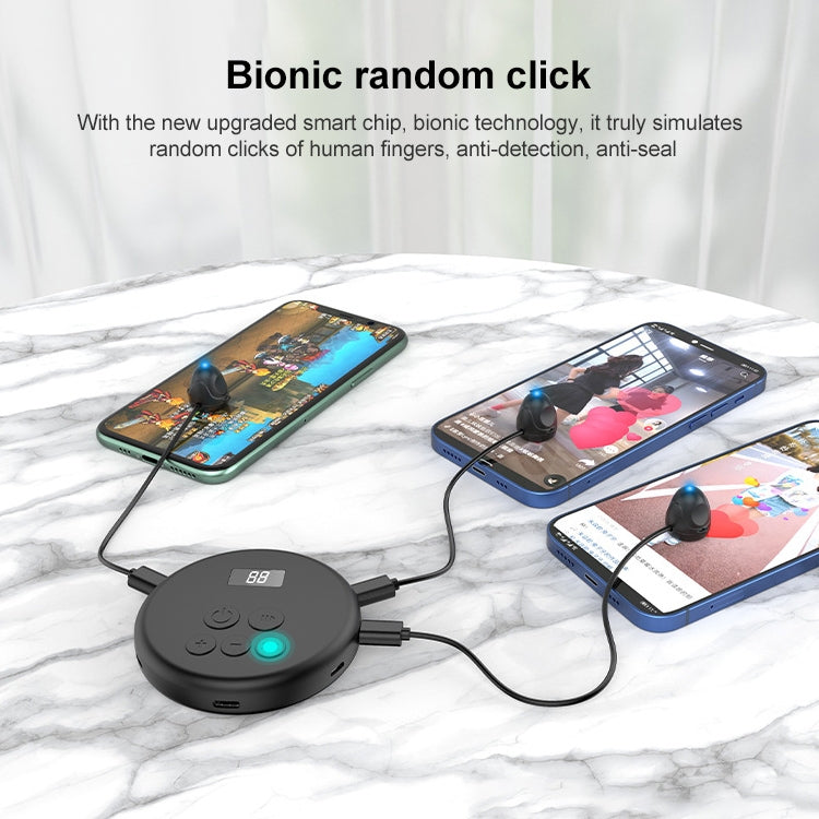 G30 Universal Digital Display Like Device Mobile Phone Automatic Screen Clicker, Style:One Machine with Four Head(Black) - Other Accessories by PMC TechLife | Online Shopping South Africa | PMC TechLife