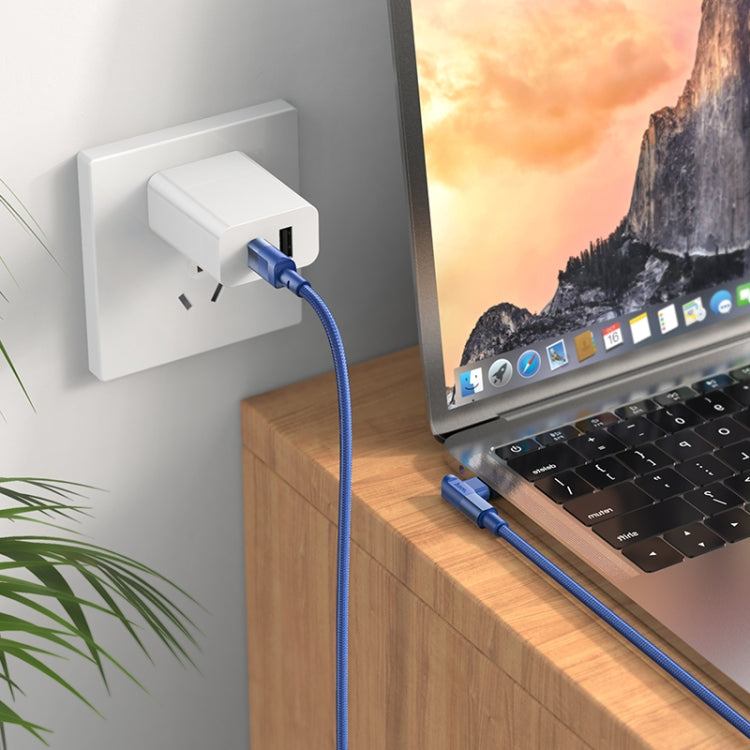 hoco U108 100W USB-C / Type-C to USB-C / Type-C PD Charging Data Cable, Cable Length:1.2m(Blue) - USB-C & Type-C Cable by hoco | Online Shopping South Africa | PMC Jewellery