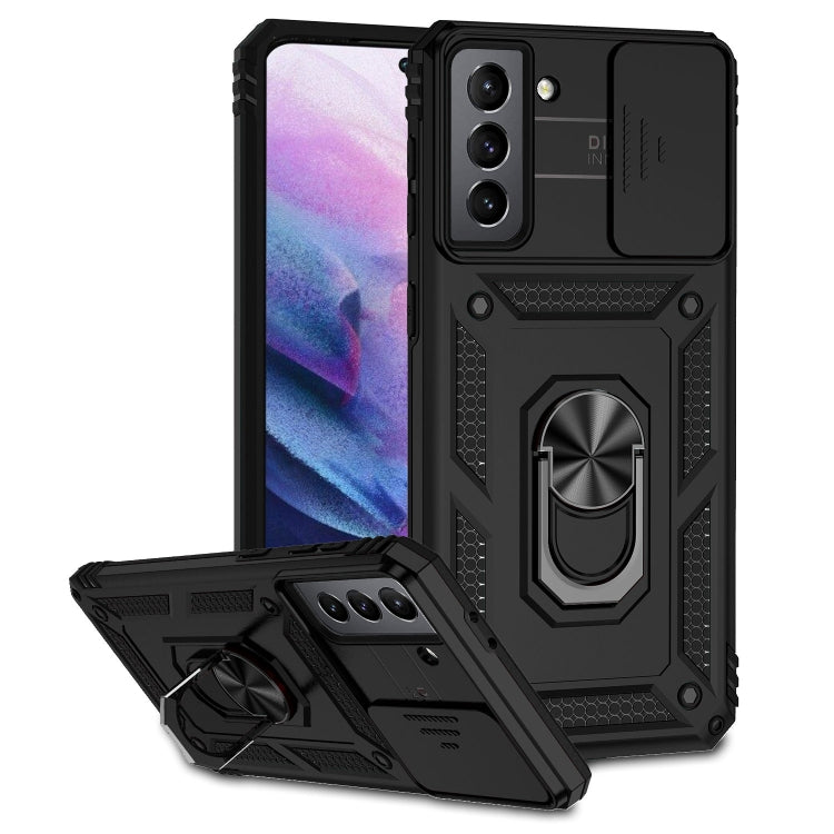 For Samsung Galaxy S21 5G Sliding Camshield Holder Phone Case(Black) - free shipping - PMC TechLife - Order now!