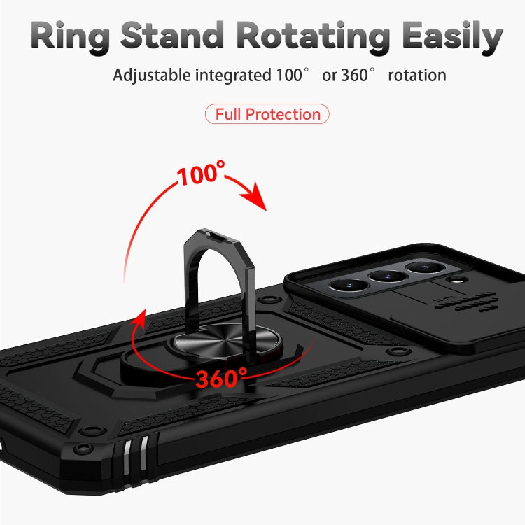 For Samsung Galaxy S21 5G Sliding Camshield Holder Phone Case(Black) - free shipping - PMC TechLife - Order now!