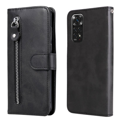 For Xiaomi Redmi Note 11 4G(Global)/Redmi Note 11s 4G(Global) Fashion Calf Texture Zipper Horizontal Flip Leather Case(Black) - Xiaomi Cases by PMC Jewellery | Online Shopping South Africa | PMC Jewellery